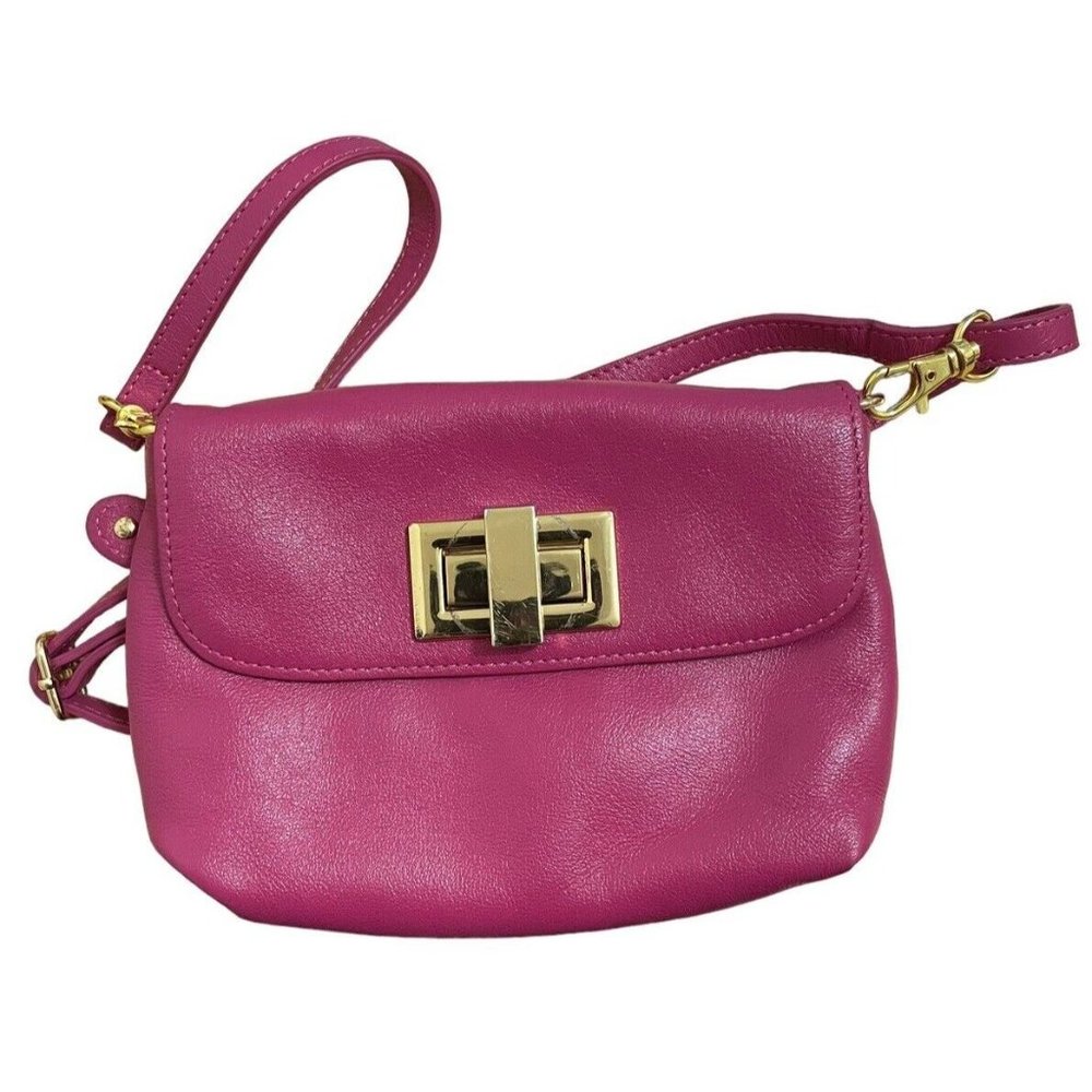 Rowallan Bag Purse Womens Leather Crossbody Pink Adjustable Strap Barbiecore